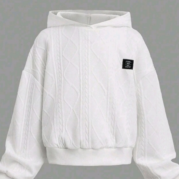 White Cable Knit Sweater - Picture 1 of 3